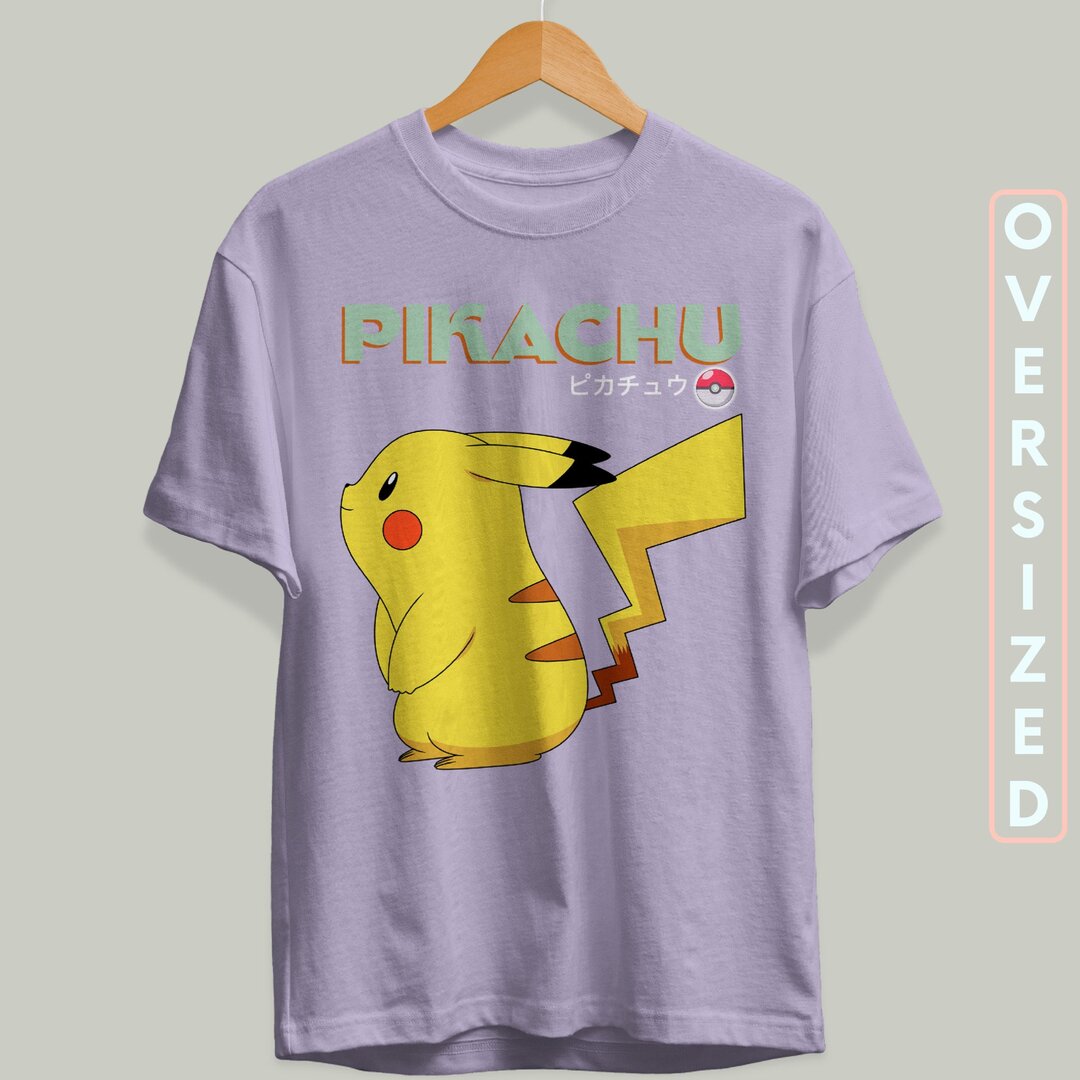 Pikachu Unisex Oversized T-Shirt — Lavender