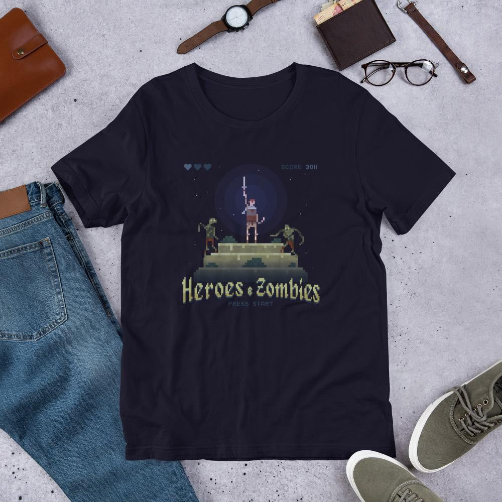 Pixel Arcade Half Sleeve T-Shirt — Navy