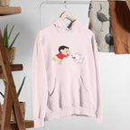 Playing With Shiro Unisex Hooded Sweatshirt — Light Pink