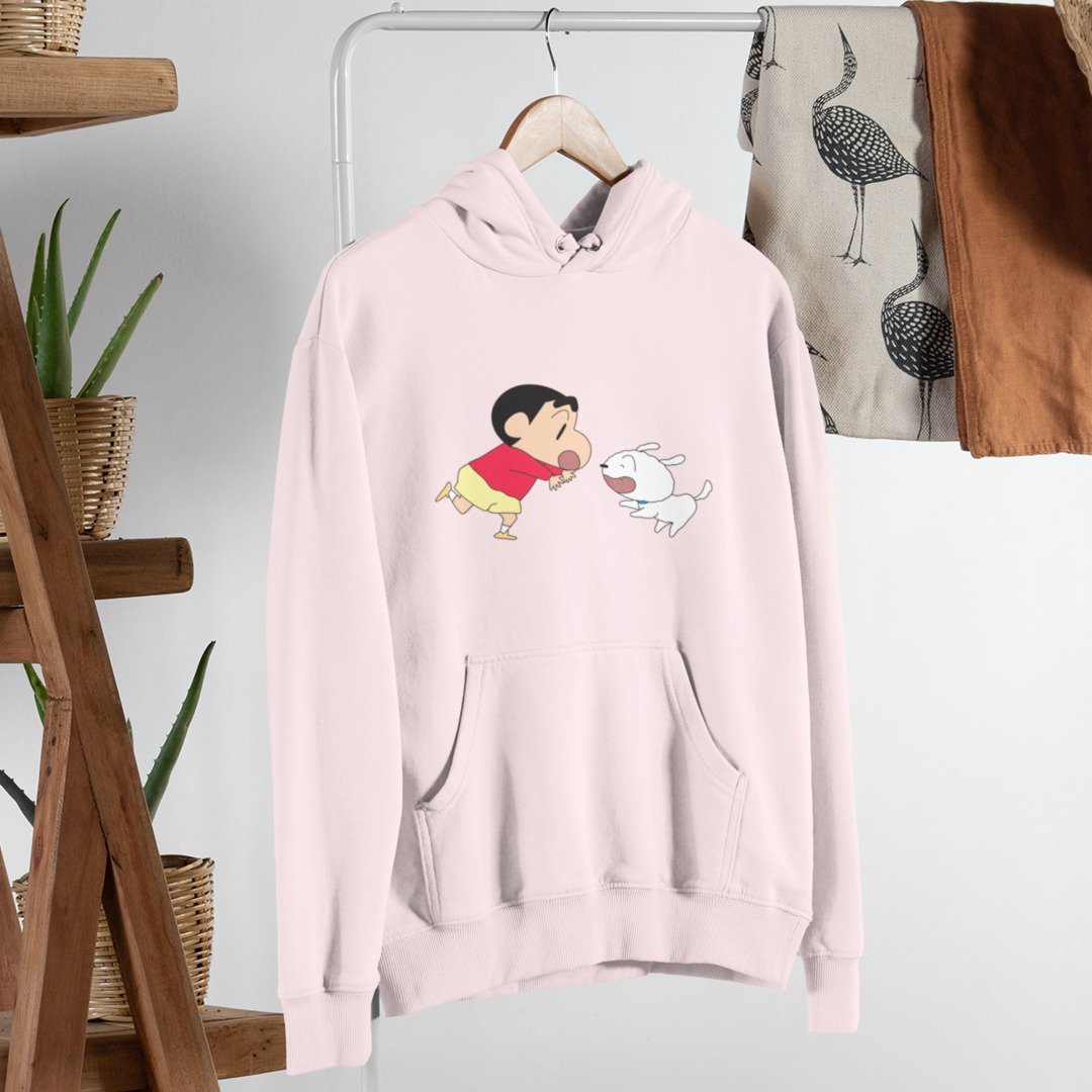 Playing With Shiro Unisex Hooded Sweatshirt — Light Pink