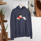 Playing With Shiro Unisex Hooded Sweatshirt — Navy