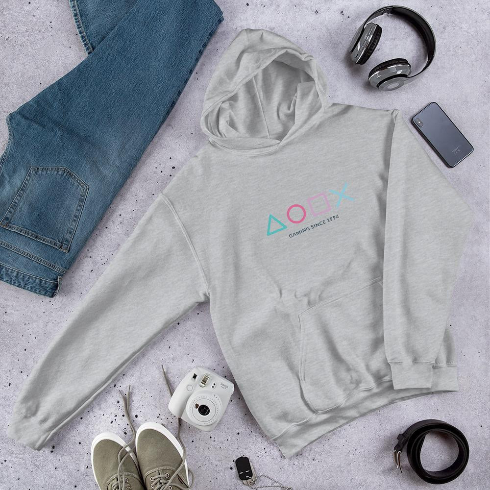 Gaming Since Unisex Hooded Sweatshirt — Grey