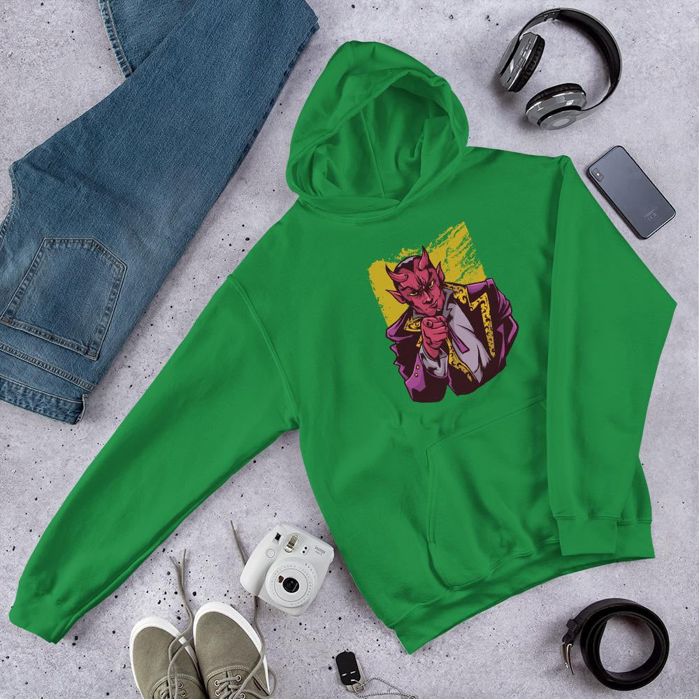 Pointing Lucifer Unisex Hooded Sweatshirt — Green