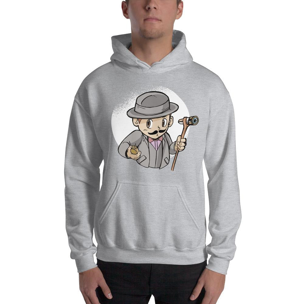 Poirot Kid Unisex Hooded Sweatshirt — detail view 2