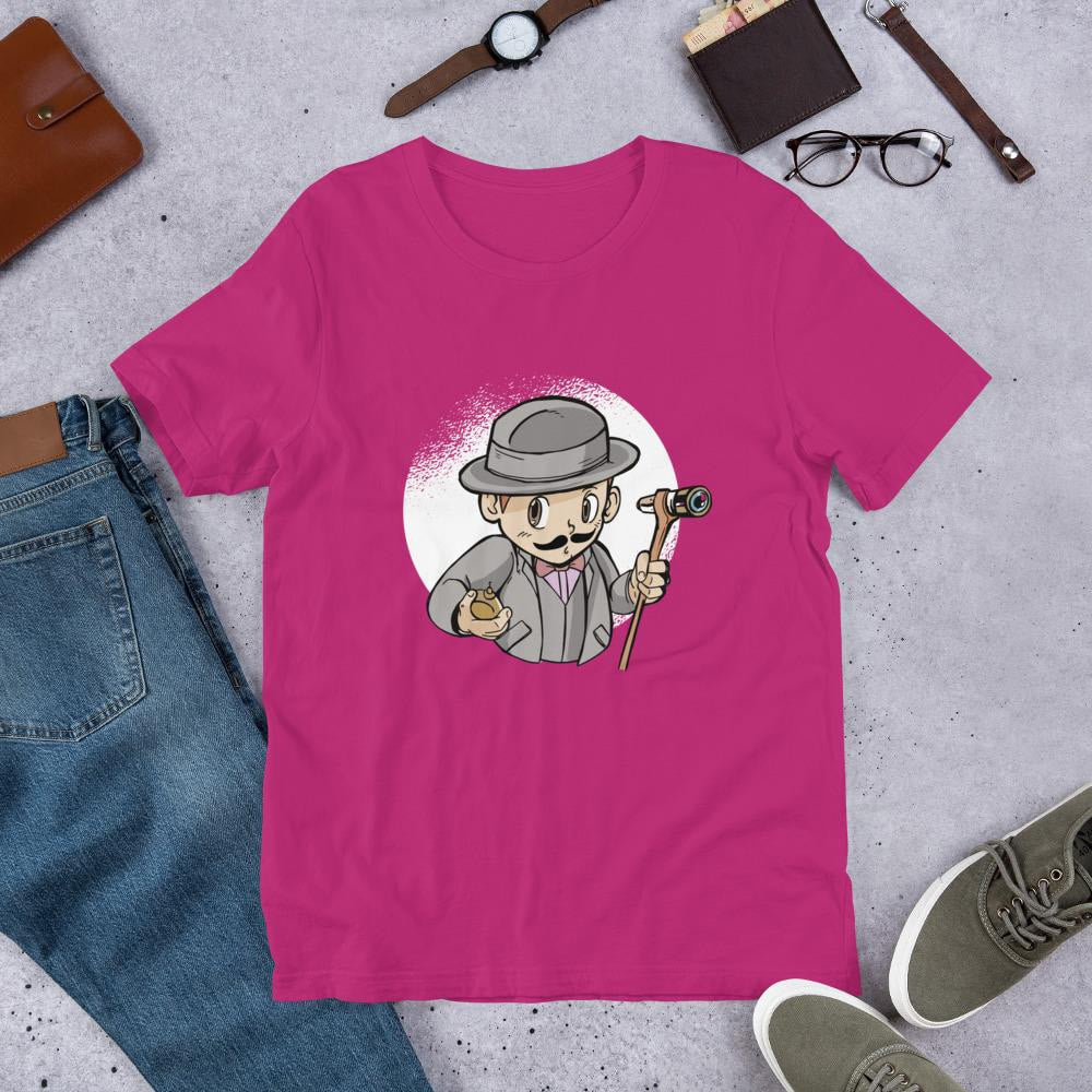 Poirot Kid science tee front graphic – Fourth Dimension Club