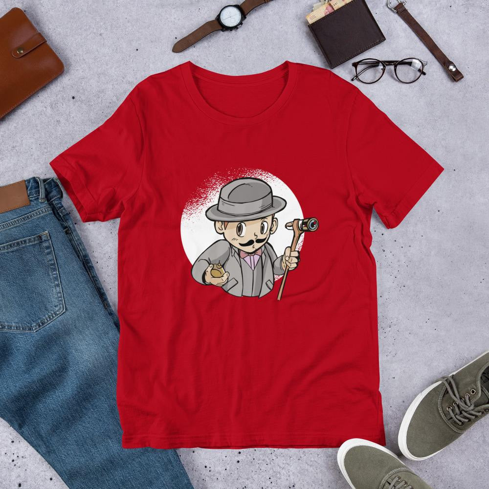 Poirot Kid Half Sleeve T-Shirt — Red