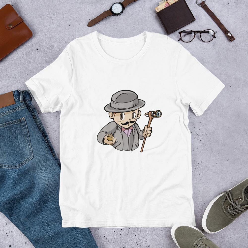 Poirot Kid Half Sleeve T-Shirt — White