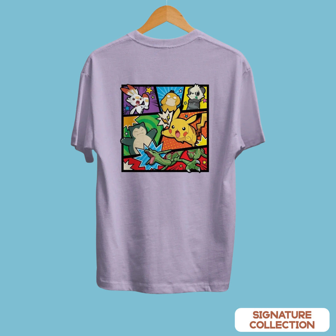 Pokémon Comic Unisex Half Sleeve T-Shirt — back view