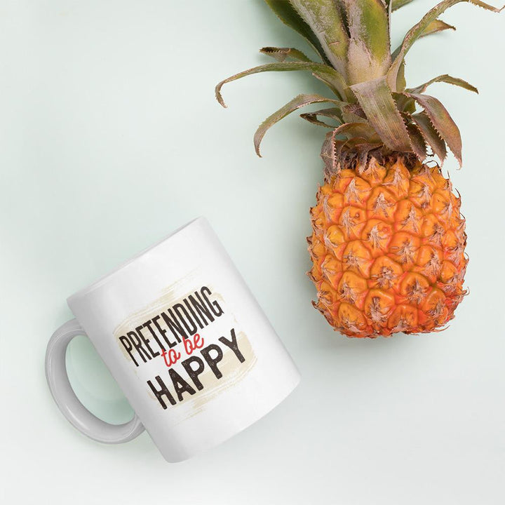 Pretending Happy Coffee Mug