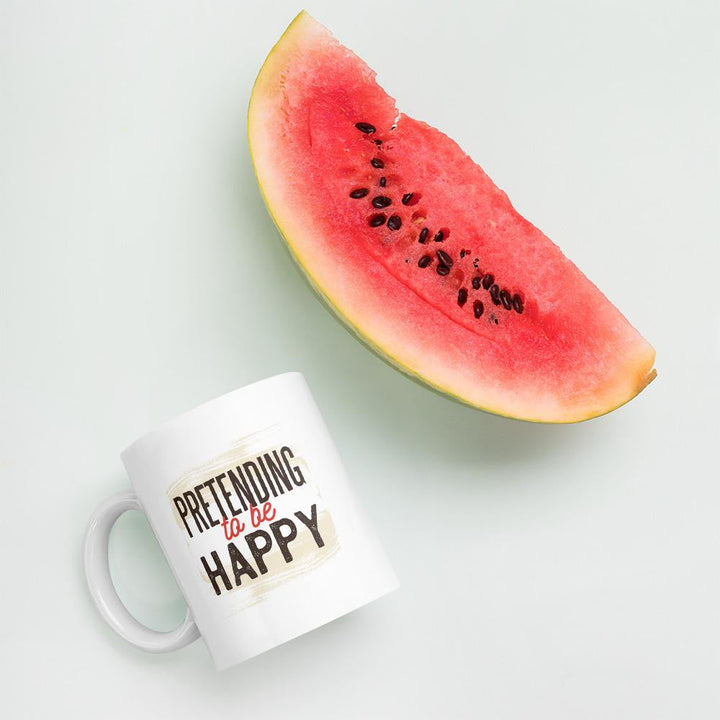 Pretending Happy Coffee Mug