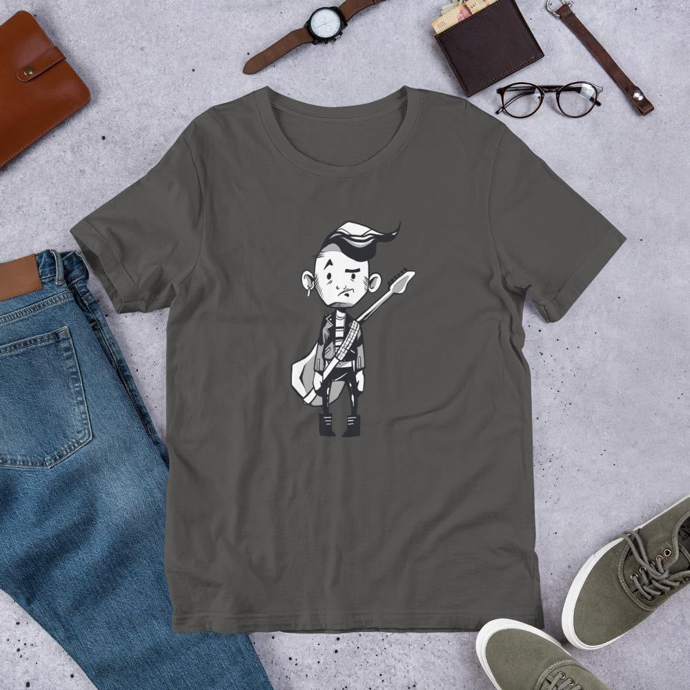 Punk Guitar Half Sleeve T-Shirt