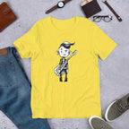 Punk Guitar Half Sleeve T-Shirt — Yellow