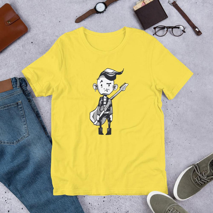 Punk Guitar Half Sleeve T-Shirt