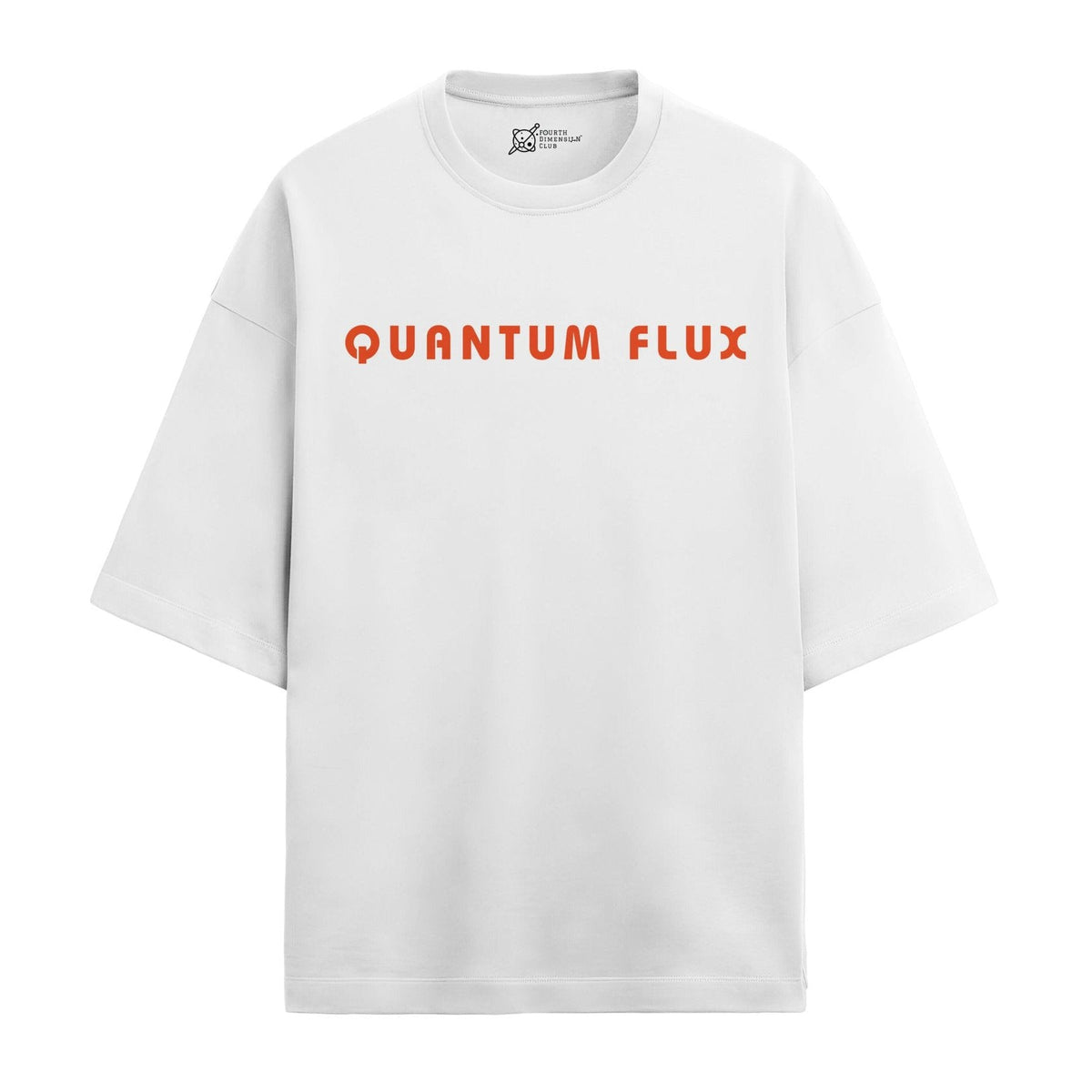 Quantum Flux Oversized French Terry T-Shirt — white-1