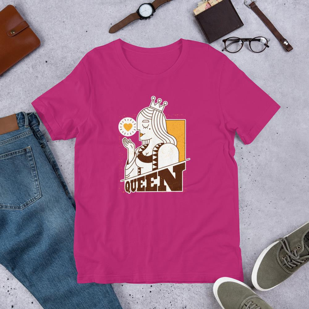 Queen Half Sleeve T-Shirt — Pink