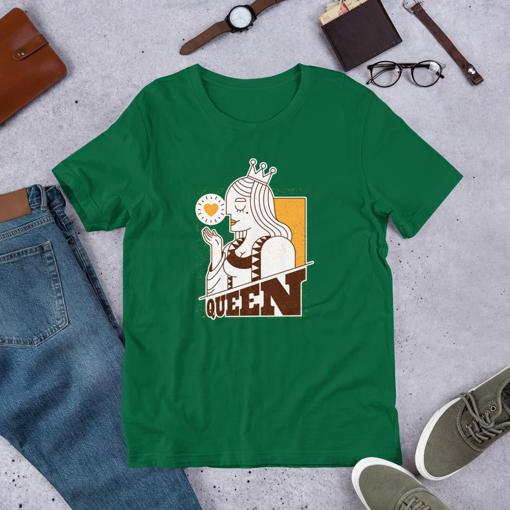 Queen Half Sleeve T-Shirt — Green