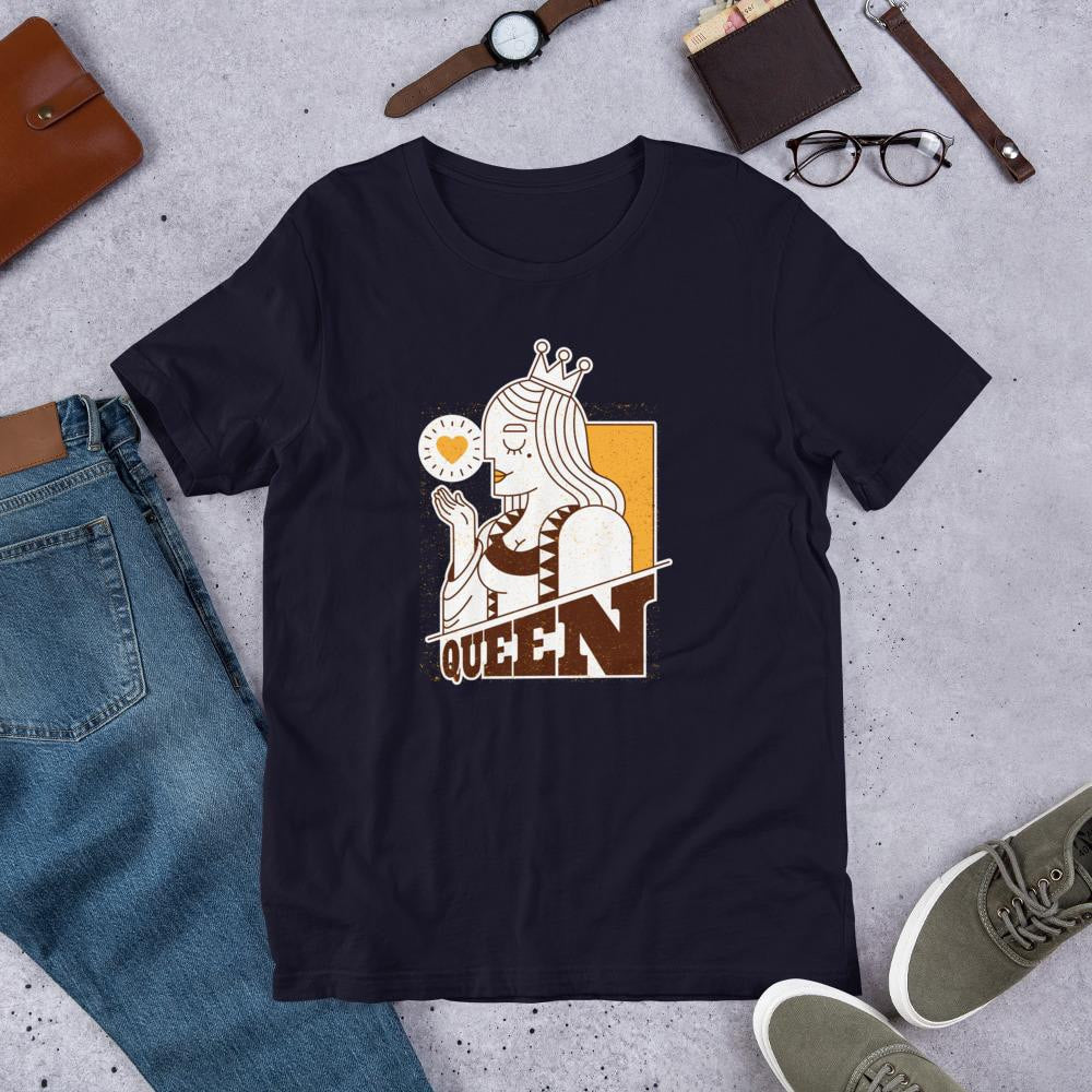 Queen Half Sleeve T-Shirt — Navy