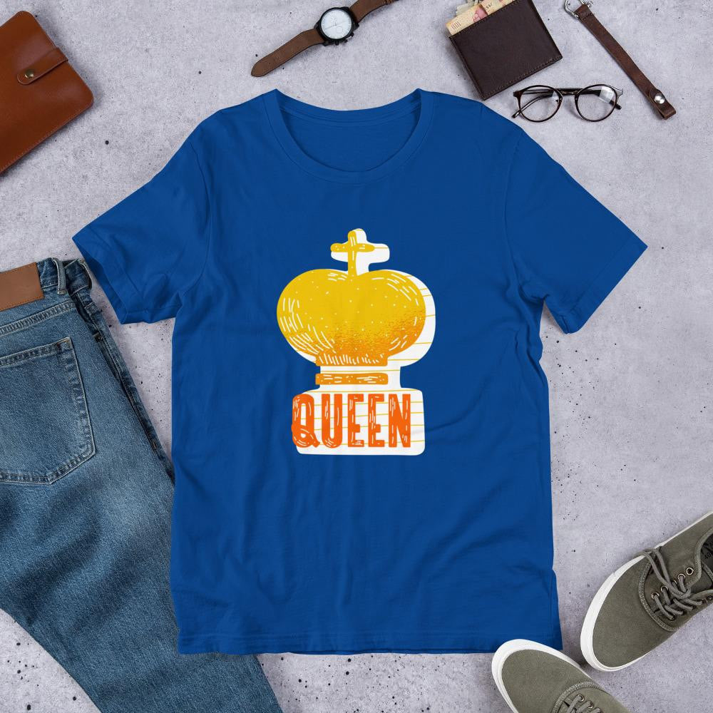 Queen Crown Half Sleeve T-Shirt — Blue