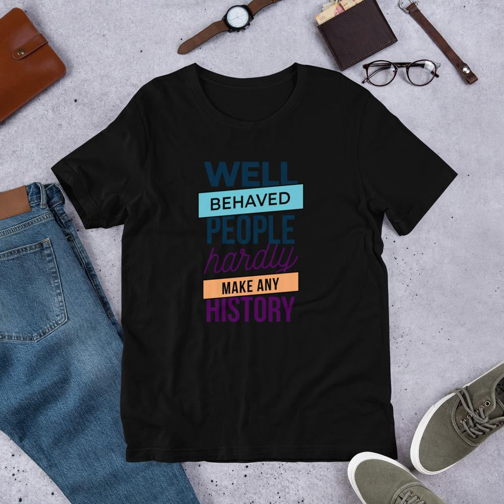Well Behaved Half Sleeve T-Shirt — Black