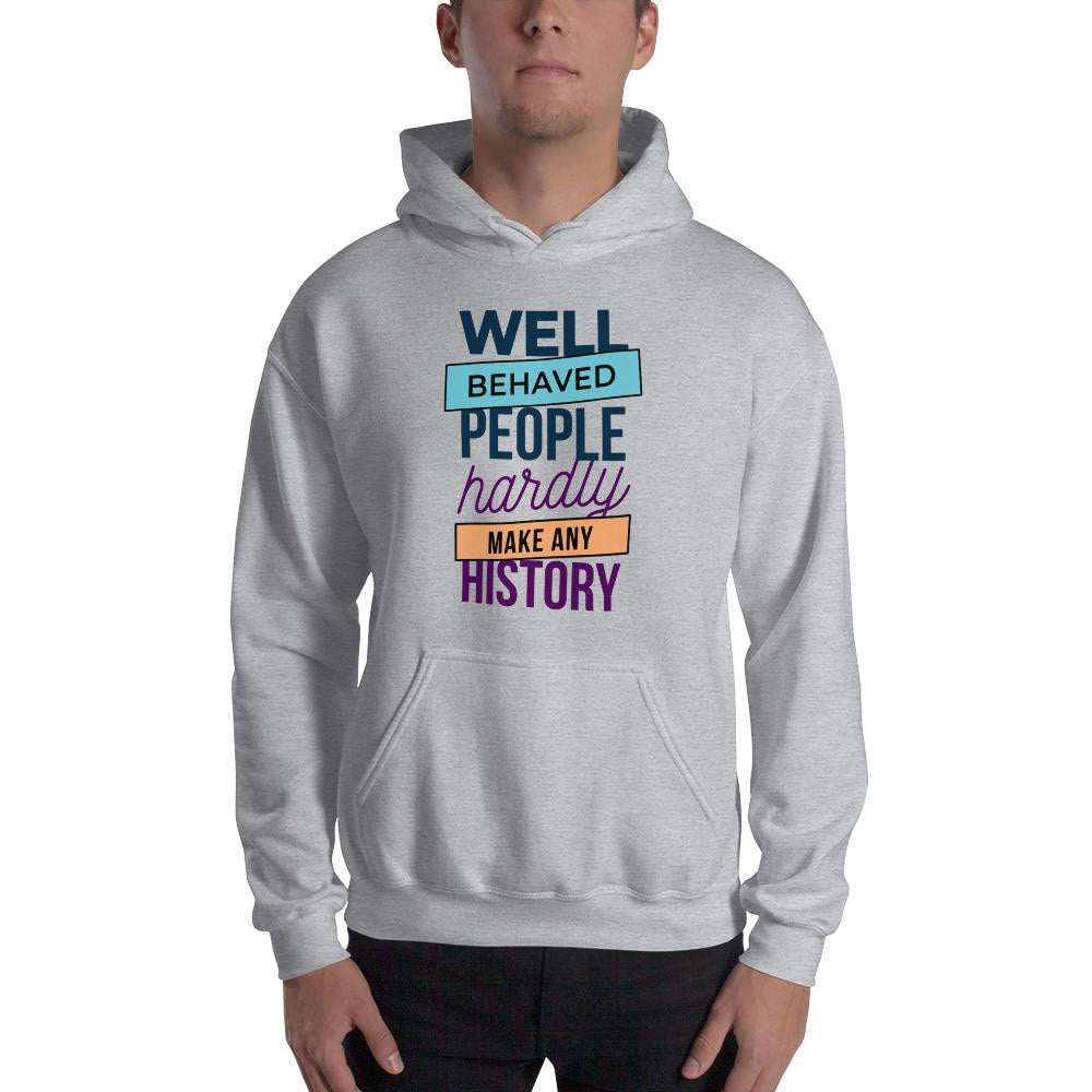Well Behaved unisex Hooded Sweatshirt — detail view 2