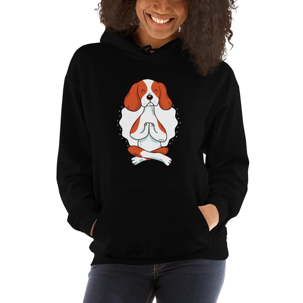 Dog Yoga Unisex Hooded Sweatshirt — detail view 5