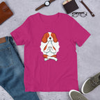 Dog Yoga Half Sleeve T-Shirt — Pink