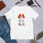 Dog Yoga Half Sleeve T-Shirt — White