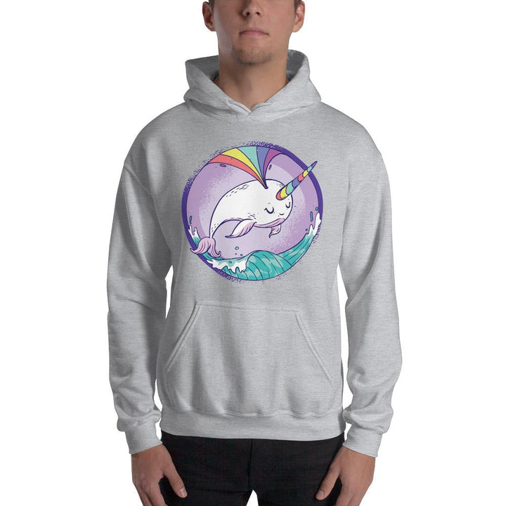Rainbow Whale Unisex Hooded Sweatshirt