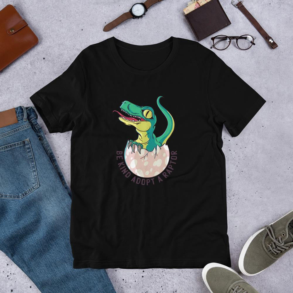 Raptor Half Sleeve T-Shirt — Black