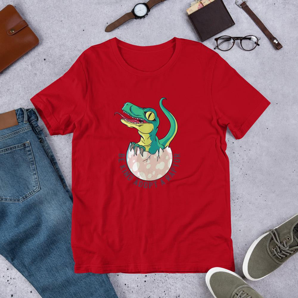 Raptor Half Sleeve T-Shirt — Red