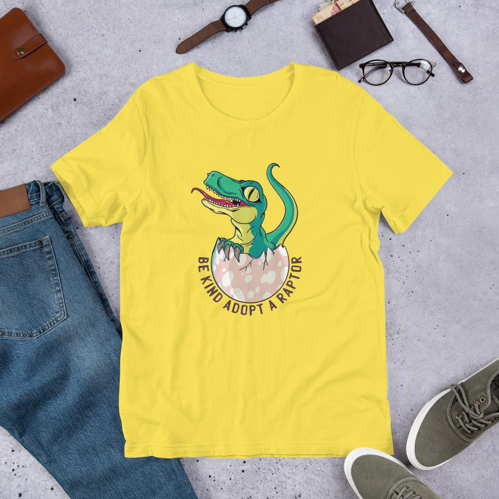 Raptor Half Sleeve T-Shirt — Yellow