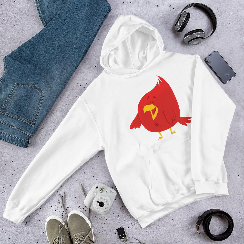 Chubby Red Bird graphic hoodie – Fourth Dimension Club