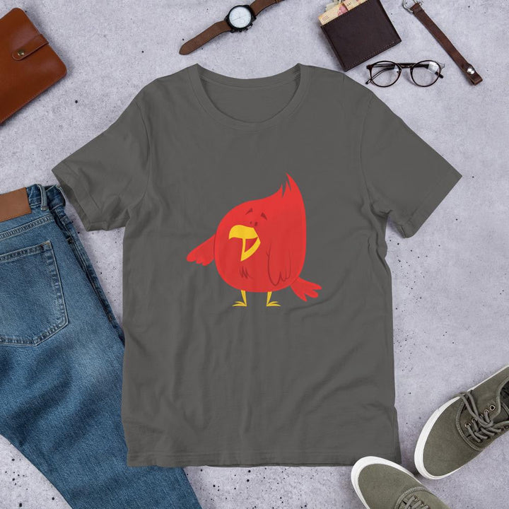 Chubby Red Bird Half Sleeve T-Shirt