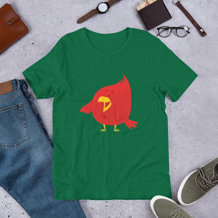 Chubby Red Bird Half Sleeve T-Shirt