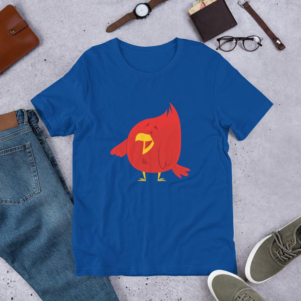 Chubby Red Bird Half Sleeve T-Shirt — detail view 9