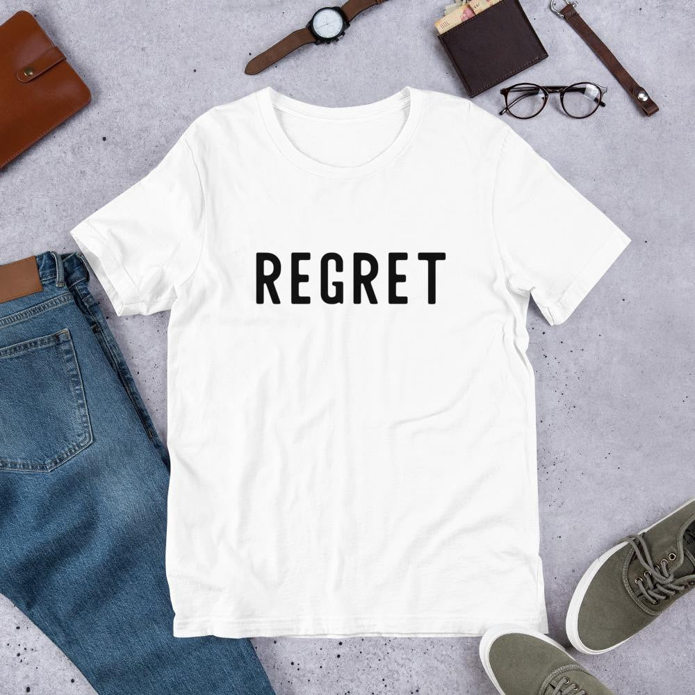 Regret Half Sleeve T-Shirt — White
