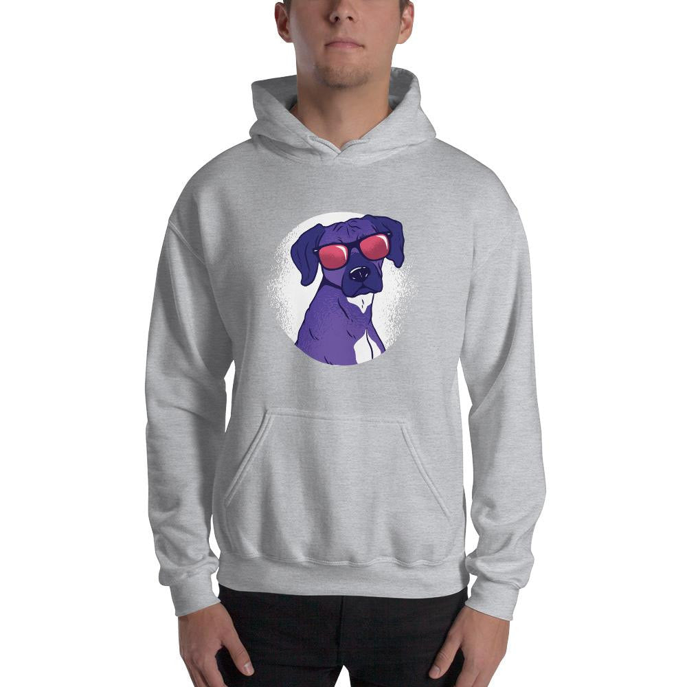 Cool Shady Dog Unisex Hooded Sweatshirt — detail view 4