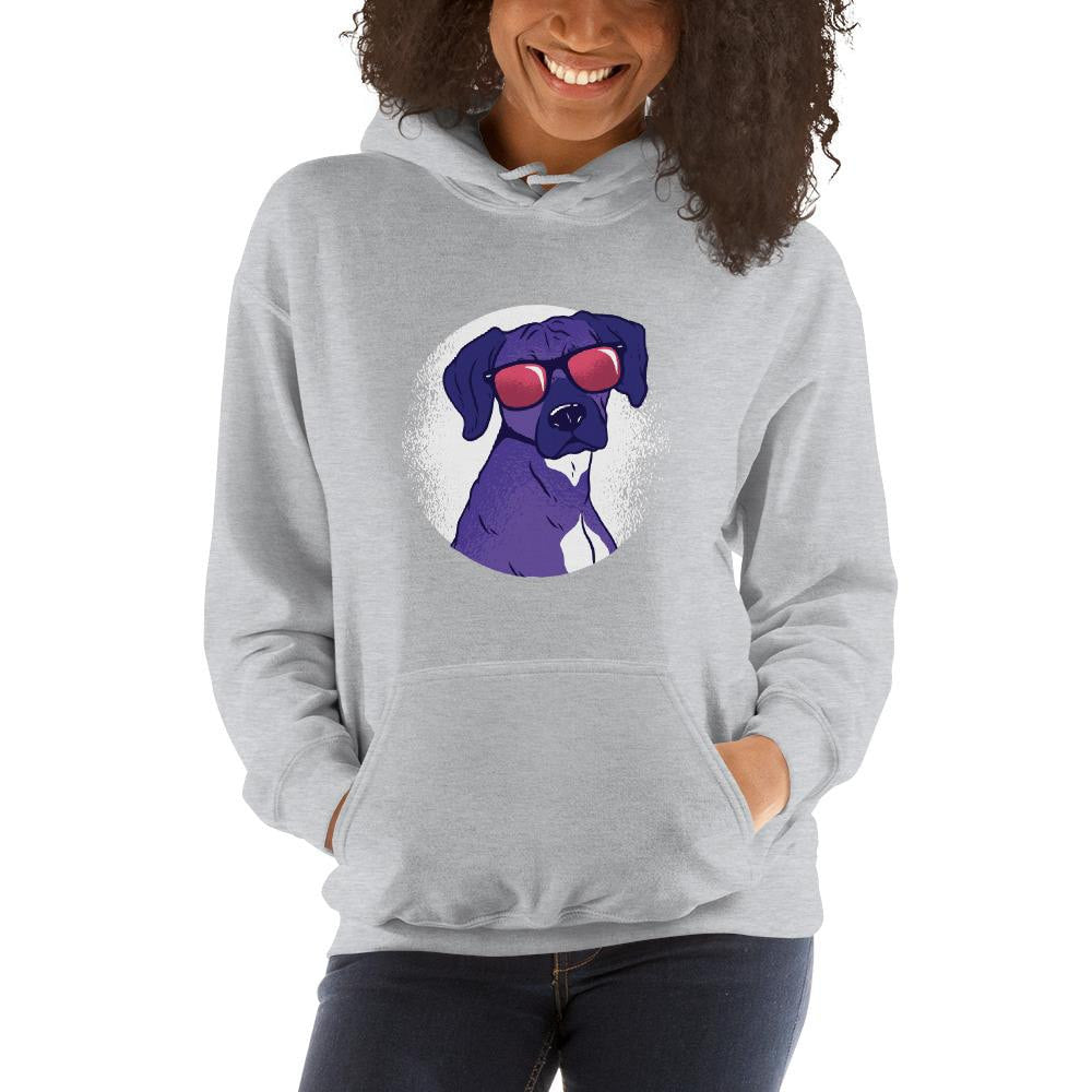 Cool Shady Dog Unisex Hooded Sweatshirt — detail view 5