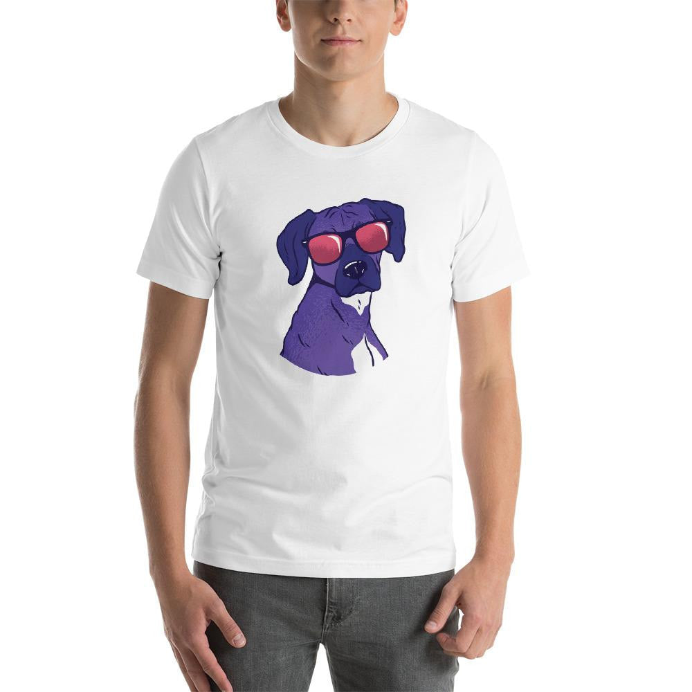 Cool Shady Dog Half Sleeve T-Shirt — White (2)