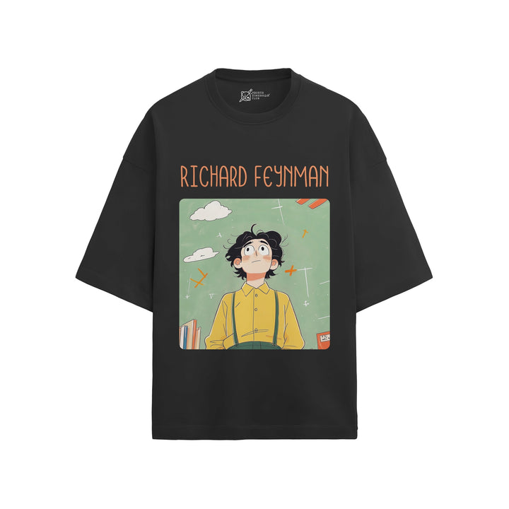 Richard Feynman Oversized French Terry T-Shirt #GeniusDoodles