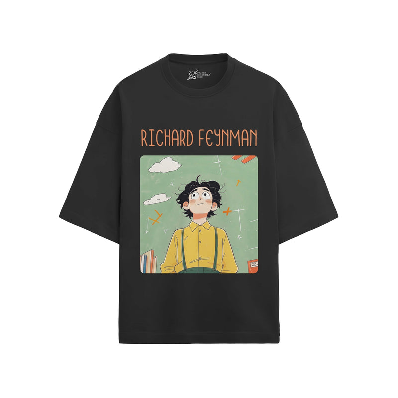 Richard Feynman Oversized French Terry T-Shirt #GeniusDoodles