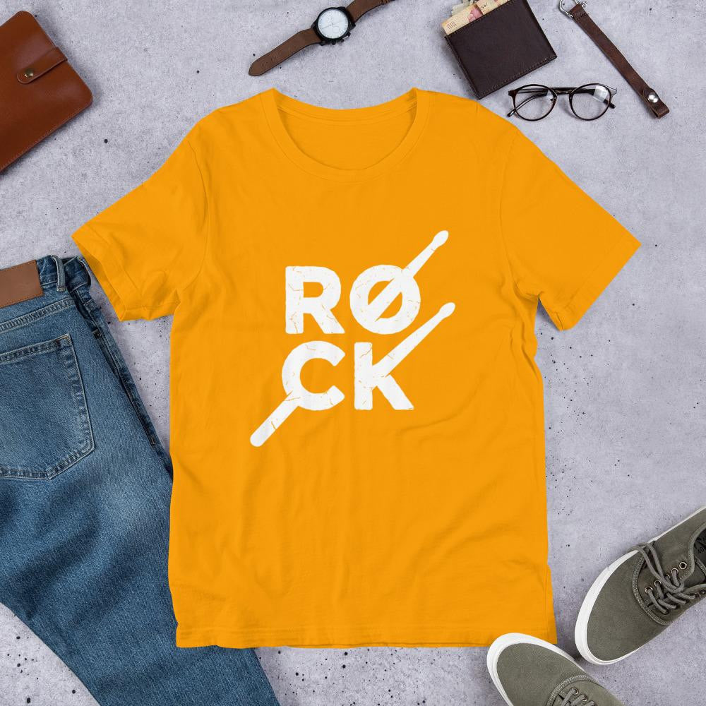 Rock Half Sleeve T-Shirt — Gold