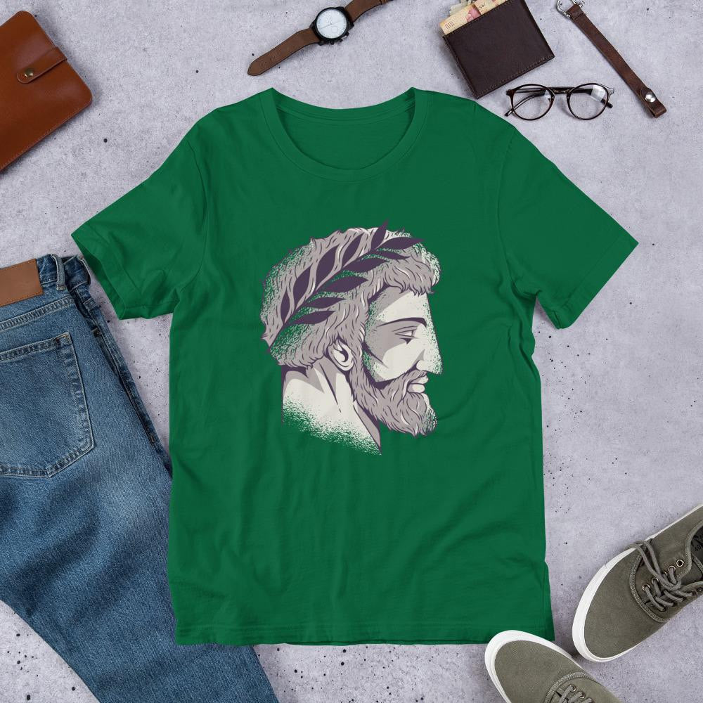 Roman Head Half Sleeve T-Shirt — Green