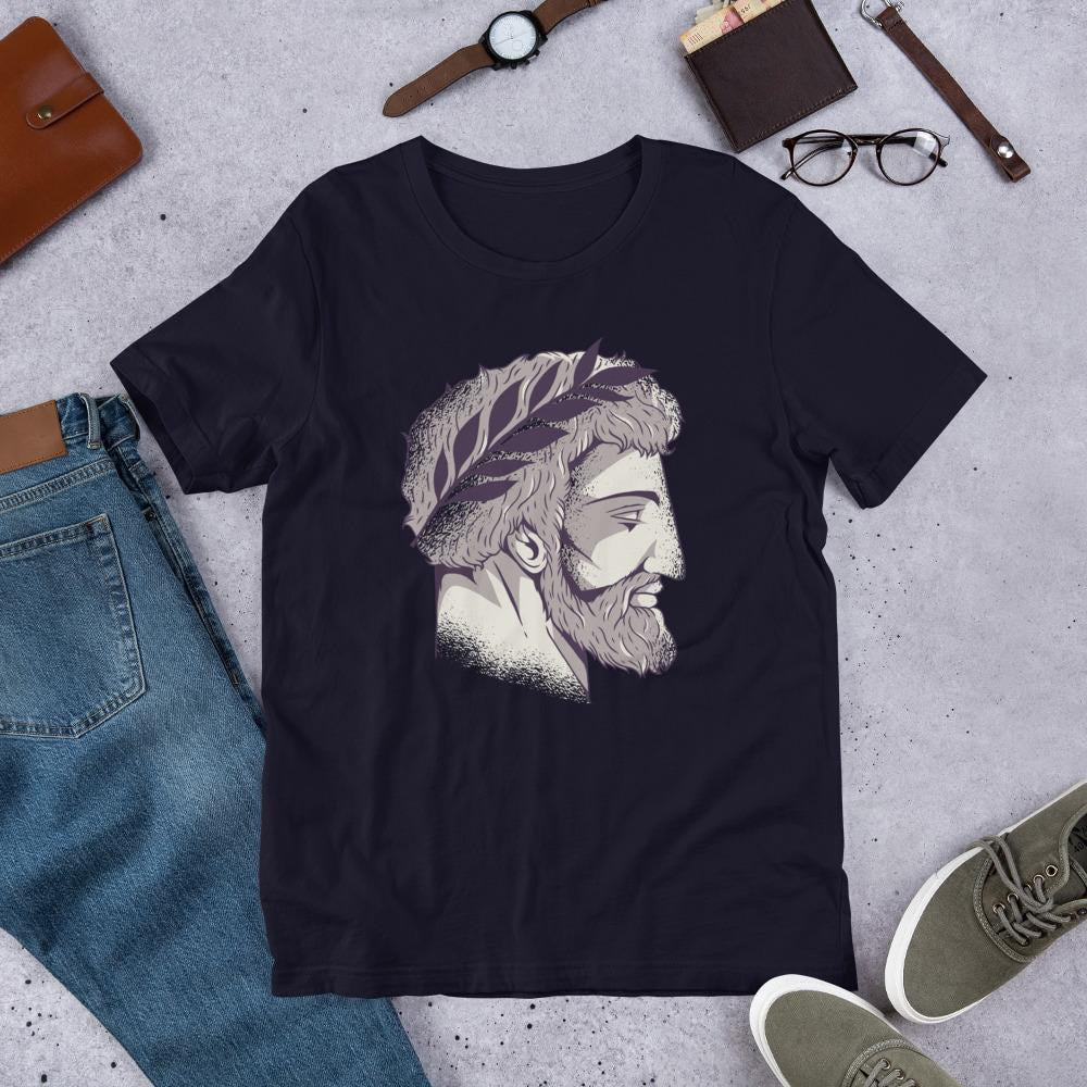 Roman Head Half Sleeve T-Shirt — Navy