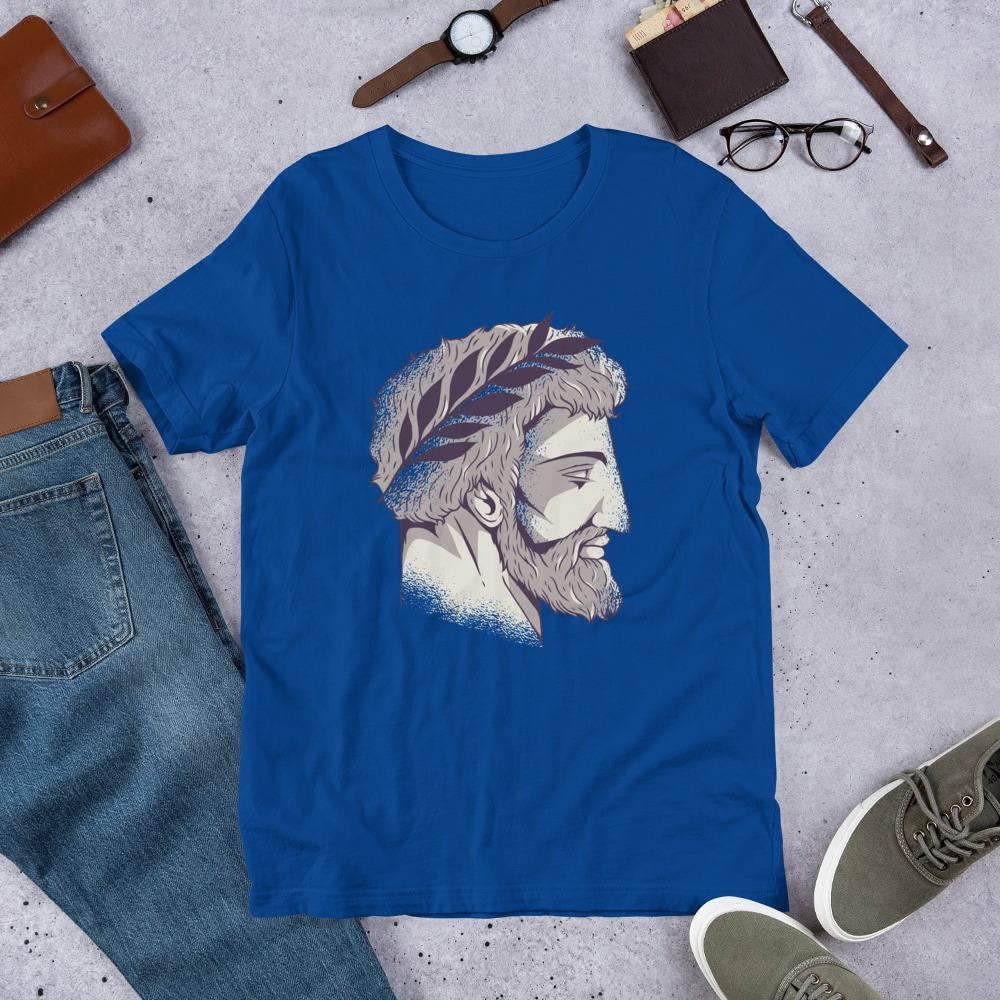 Roman Head Half Sleeve T-Shirt — Blue