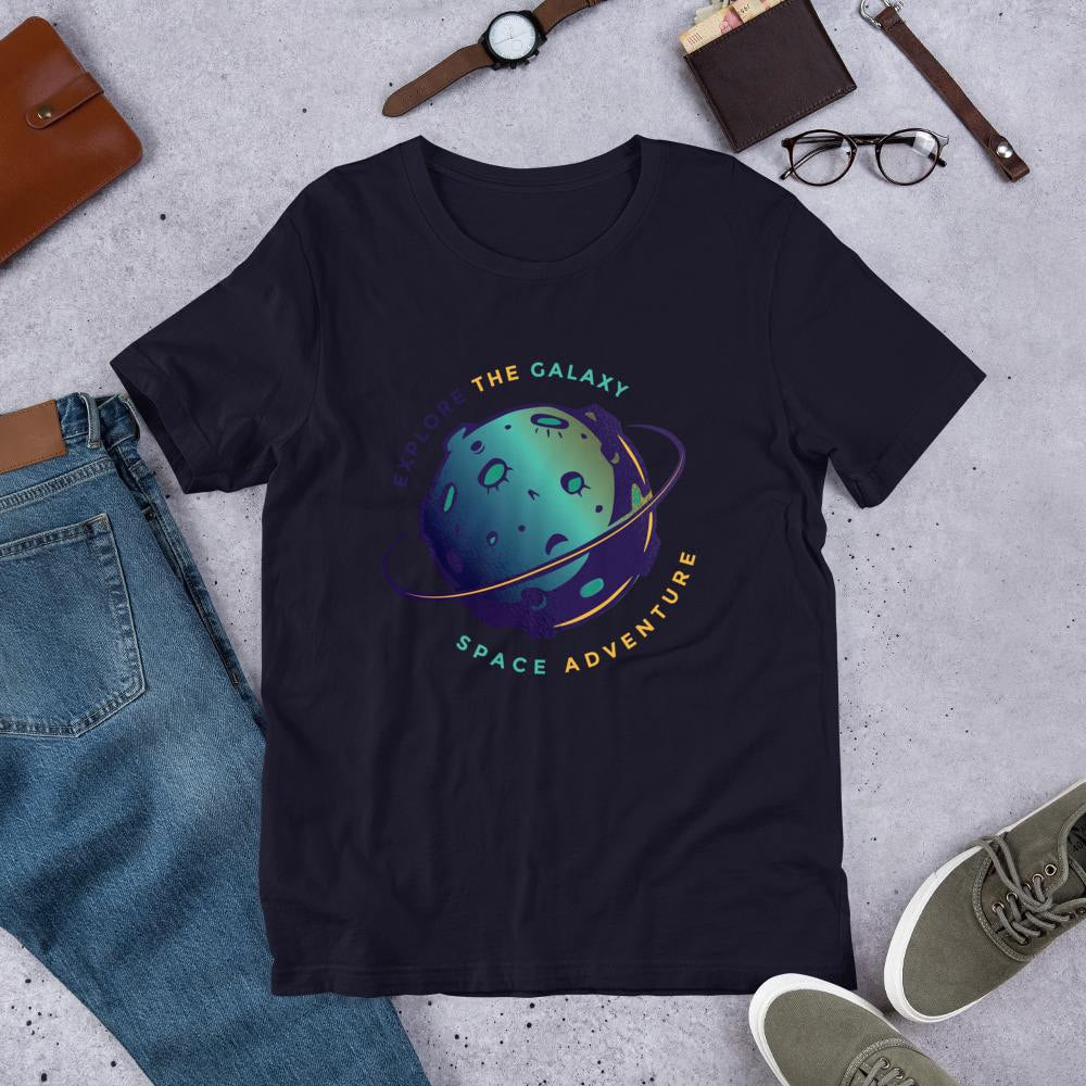 Explore The Galaxy Half Sleeve T-Shirt — Navy