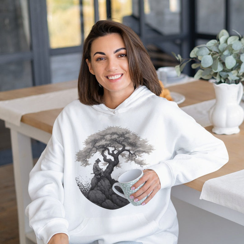 Sakura Tree & Samurai Unisex Hooded Sweatshirt