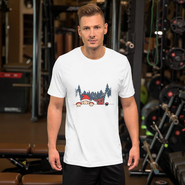 Santa & Reindeer Half Sleeve T-Shirt
