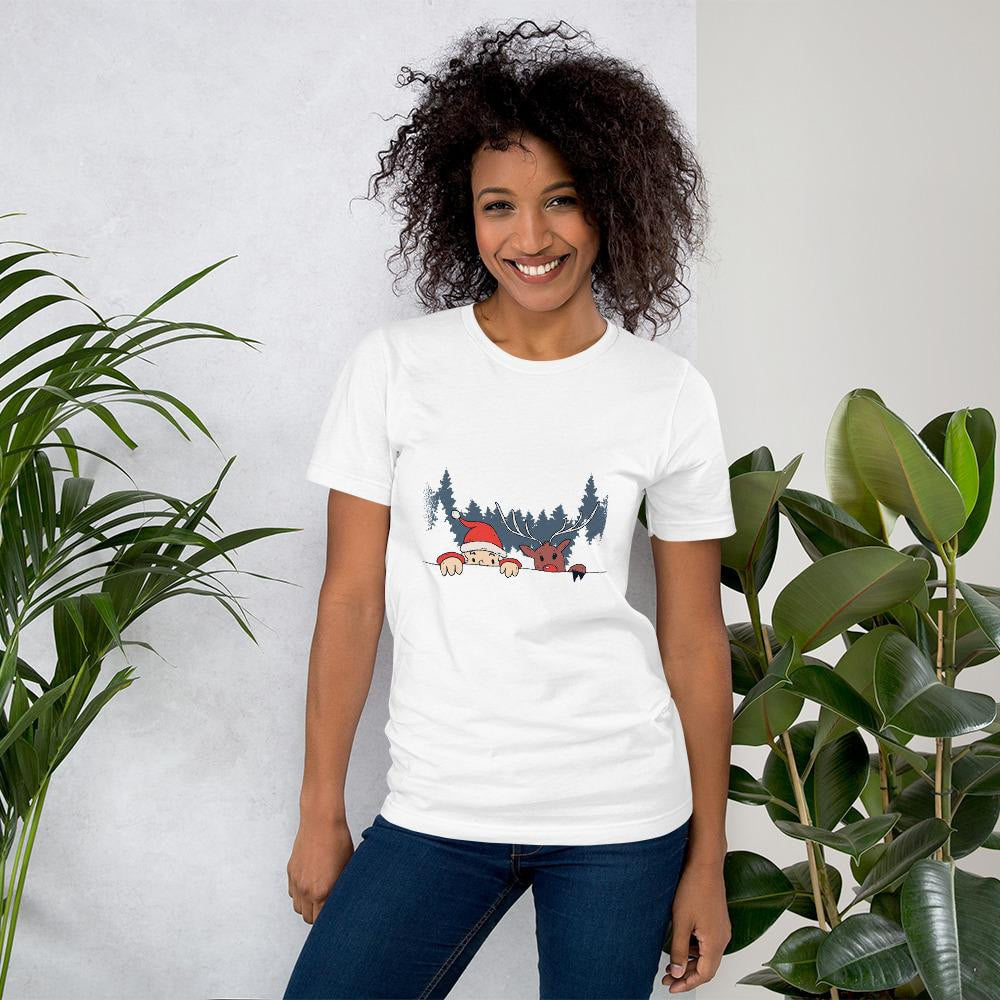 Santa & Reindeer Half Sleeve T-Shirt