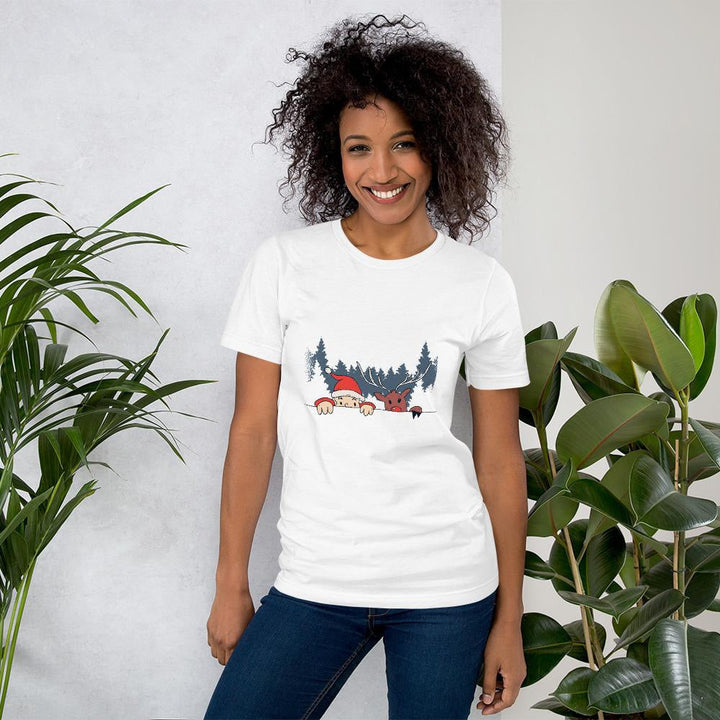 Santa & Reindeer Half Sleeve T-Shirt